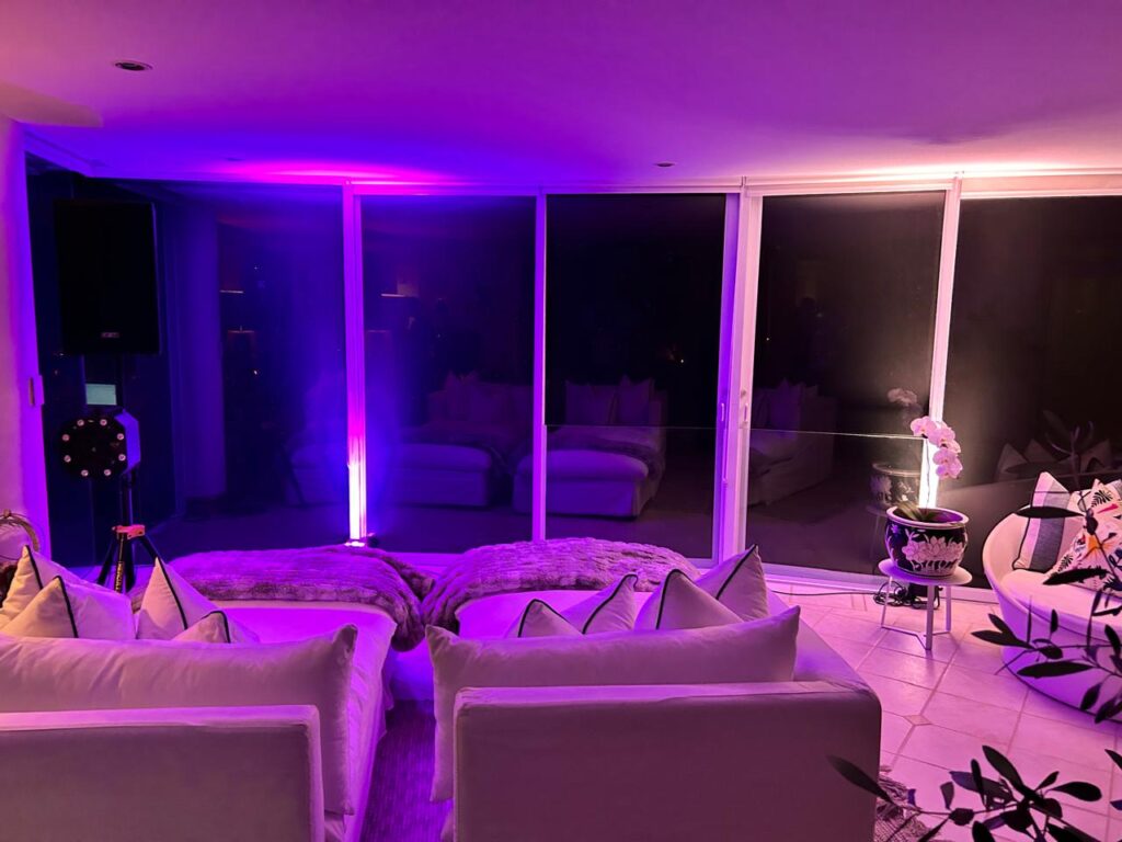 dinner party lighting for hire
