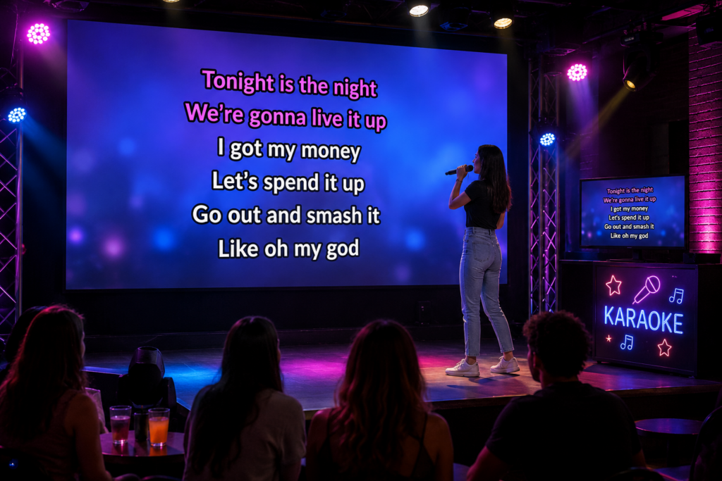 big screen karaoke hire